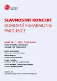 Dej boje za svobodu a demokracii: Slavnostní koncert Komorní filharmonie Pardubice